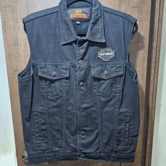 Hot Leathers Other - Black Denim Vest